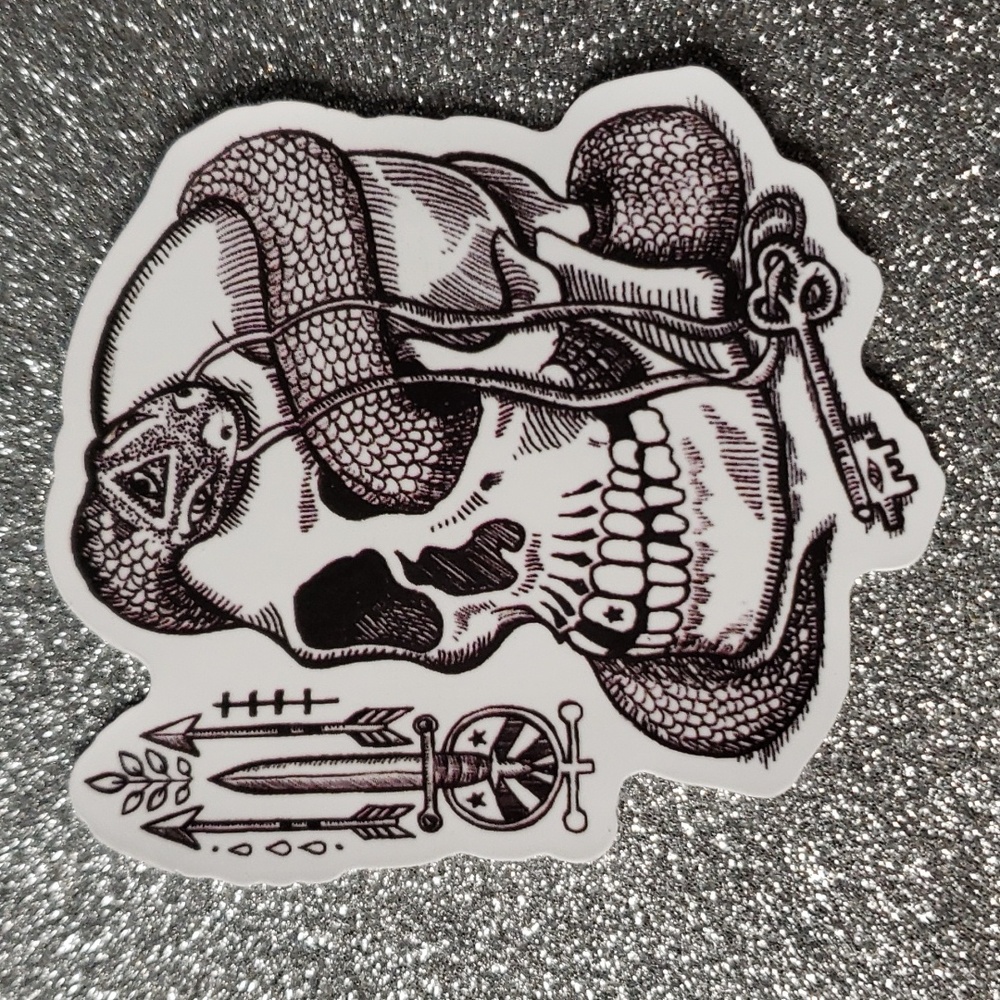 Art GOTHIC skeleton waterproof sticker